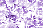 Seamless pattern of watercolor roses