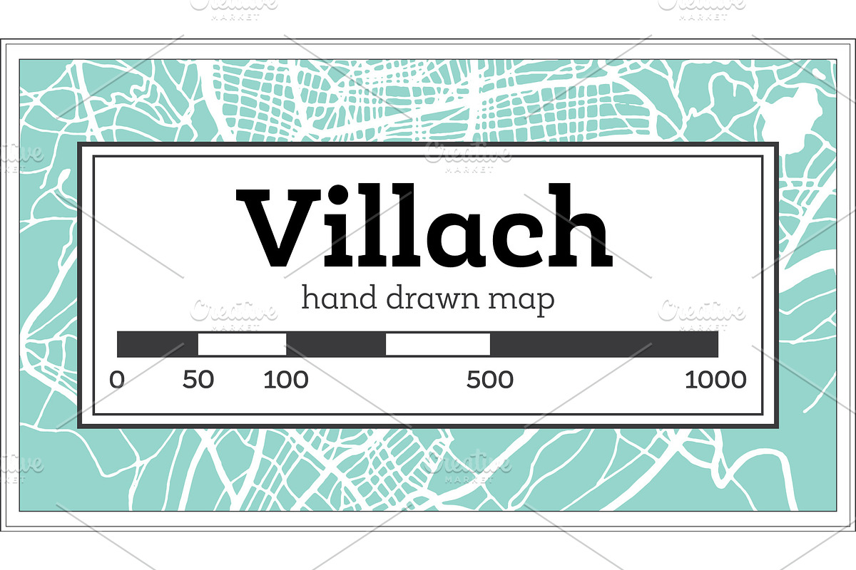 Villach Austria City Map in Retro in Illustrations - product preview 8