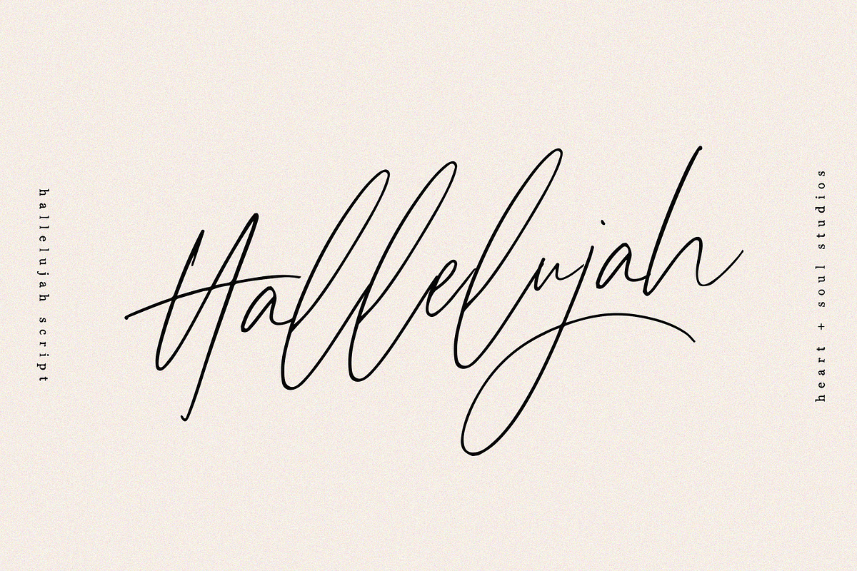 Hallelujah Script | Handwritten Font in Script Fonts - product preview 8