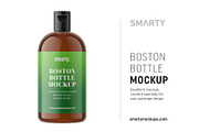 Amber boston bottle mockup