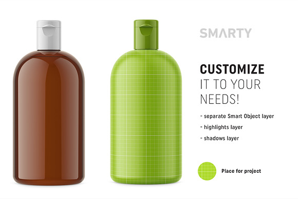 Amber boston bottle mockup in Product Mockups - product preview 1