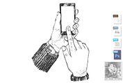 Mobile phone in human hands