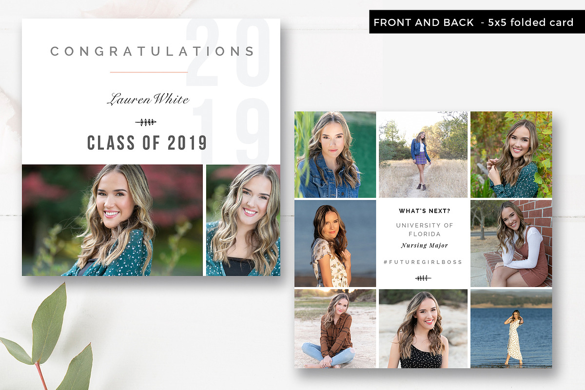 Folded Senior Graduation Card in Card Templates - product preview 8