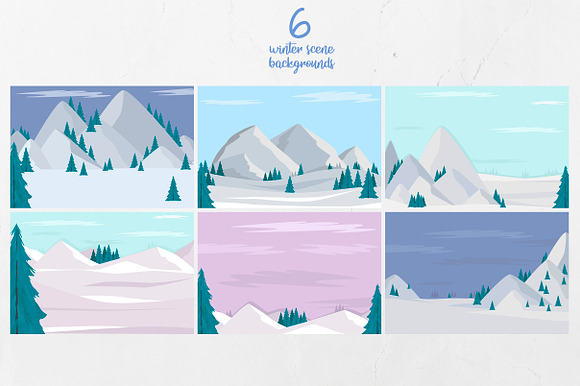 Winter Alps holidays / Mini world in Illustrations - product preview 5