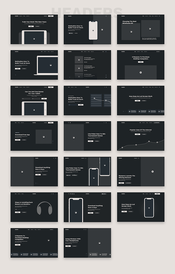 Tenebris Wireframe Kit in Wireframe Kits - product preview 2
