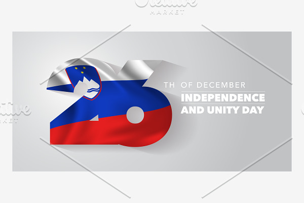 Slovenia independence day vector