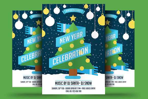 Christmas & New Year Flyers Bundle in Flyer Templates - product preview 3