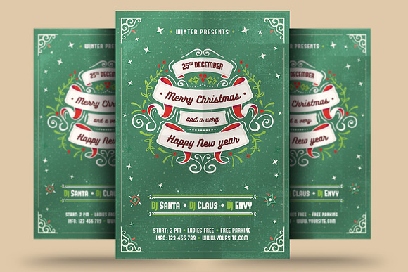 Christmas & New Year Flyers Bundle in Flyer Templates - product preview 4