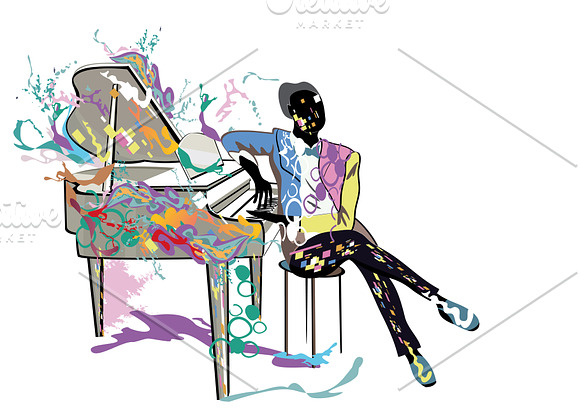 Abstract musicians. in Illustrations - product preview 3