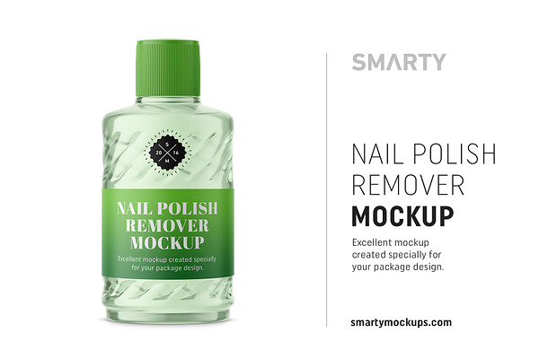 Nail polish remover mockup