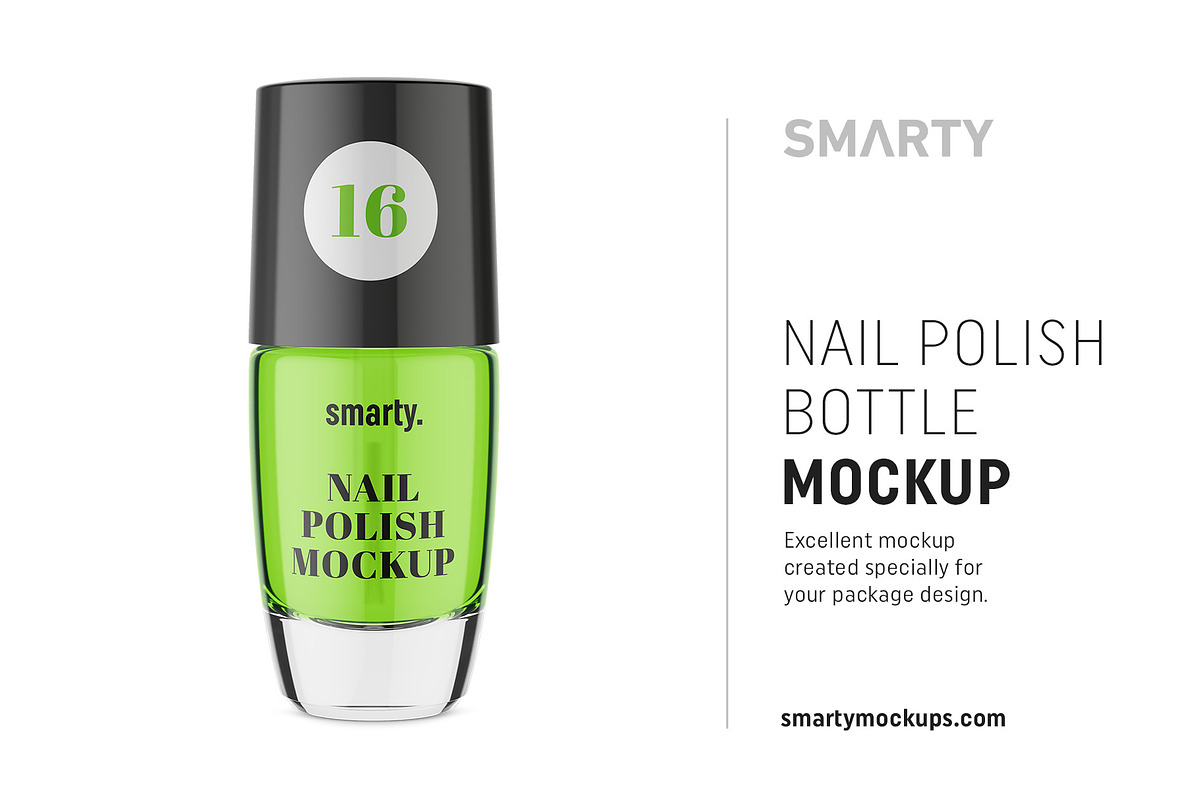 Nail polish bottle mockup in Product Mockups - product preview 8