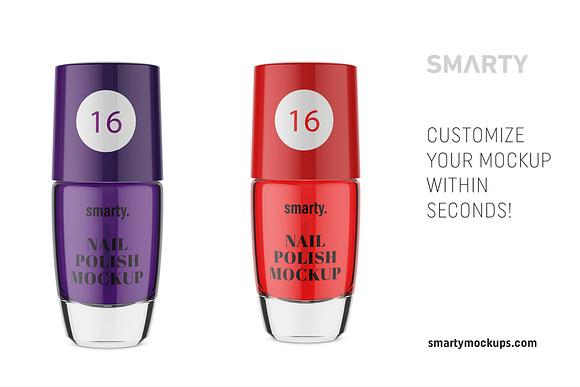 Nail polish bottle mockup in Product Mockups - product preview 2
