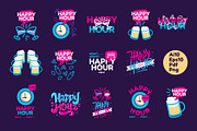 Happy Hour Vector Collection