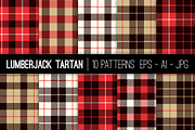 Vector Lumberjack Tartan Patterns