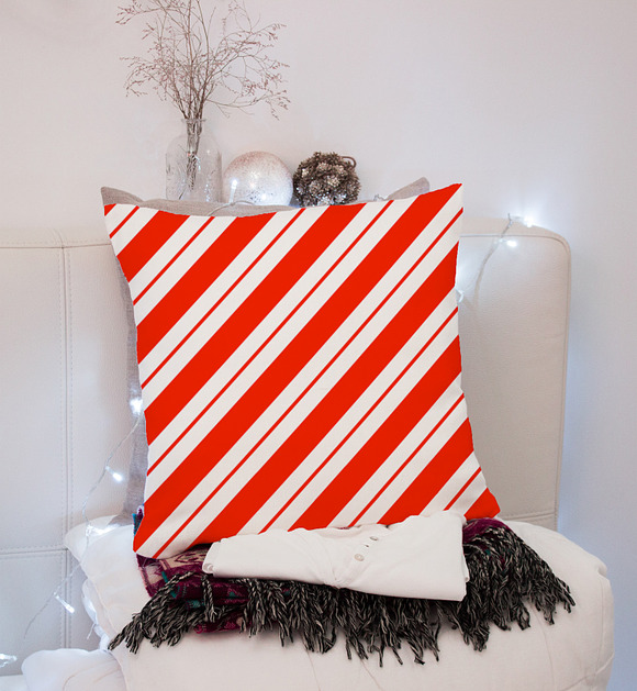 Candy Cane Stripes Vector Patterns in Patterns - product preview 2