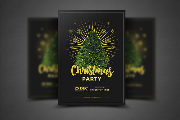 3 Christmas Party Flyers in Flyer Templates - product preview 3