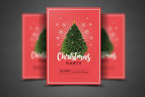 3 Christmas Party Flyers in Flyer Templates - product preview 4