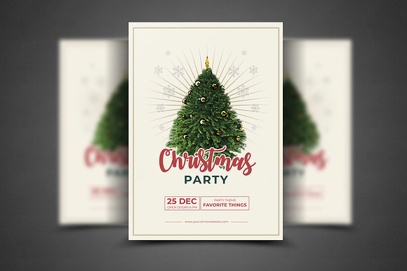 3 Christmas Party Flyers in Flyer Templates - product preview 5