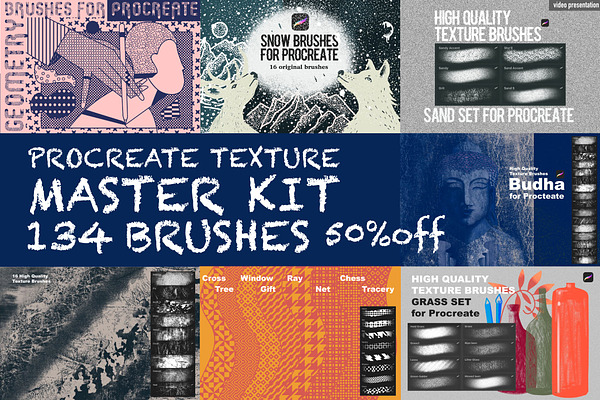Procreate Master Texture Brushes Kit