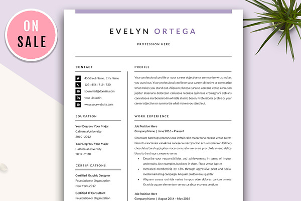 Resume Template CV for Word