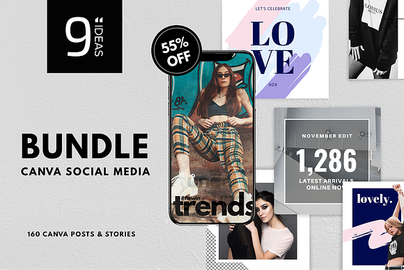 SAVE 55% | CANVA | UB1 BUNDLE in Instagram Templates - product preview 11