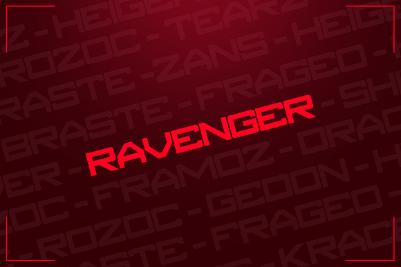 RAVENGER EXCLUSIVE DISPLAY FONT in Display Fonts - product preview 1
