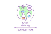 Green cleaning concept icon