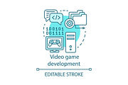 Video game development concept icon