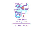 Video game development concept icon