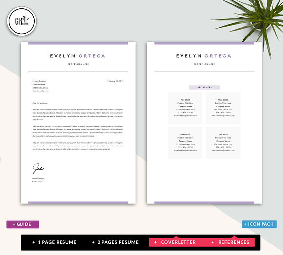 Resume Template CV for Word in Letter Templates - product preview 6
