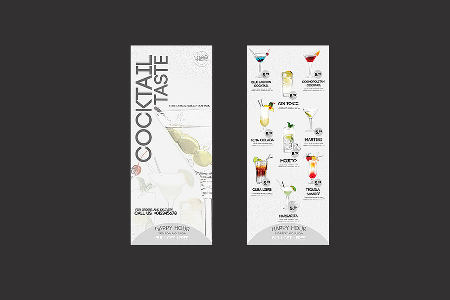 Cocktail Menu in Flyer Templates - product preview 8
