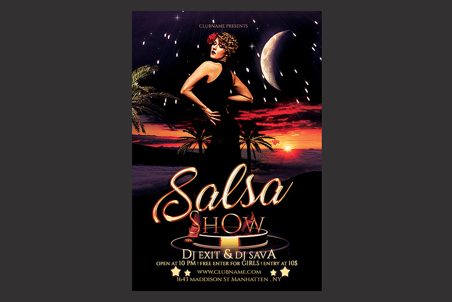 Salsa Party Flyer in Flyer Templates - product preview 8