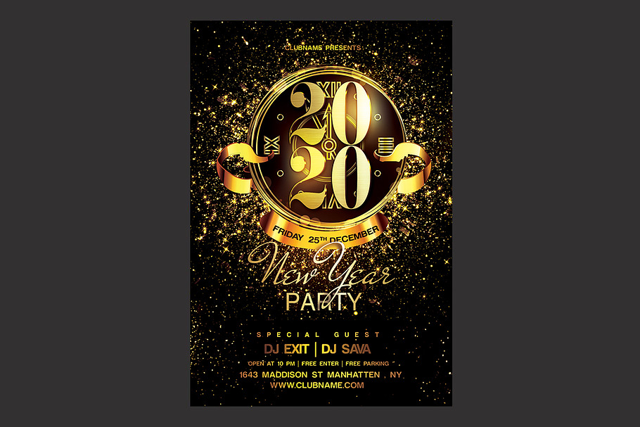 Happy New Year Flyer in Flyer Templates - product preview 8