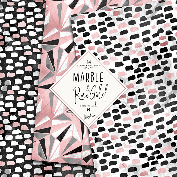 Marble and Rose Gold Patterns in Patterns - product preview 4