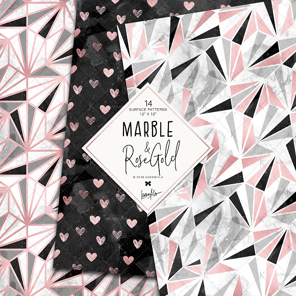 Marble and Rose Gold Patterns in Patterns - product preview 5