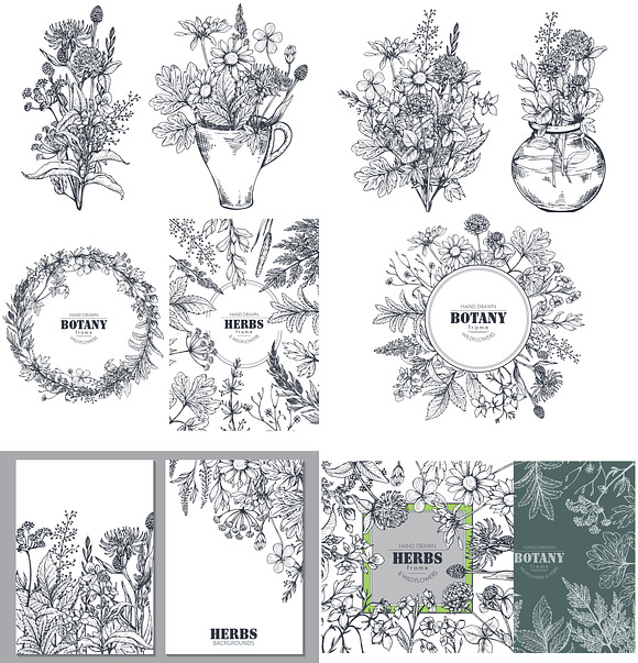 Large bundle of vector flowers in Illustrations - product preview 21