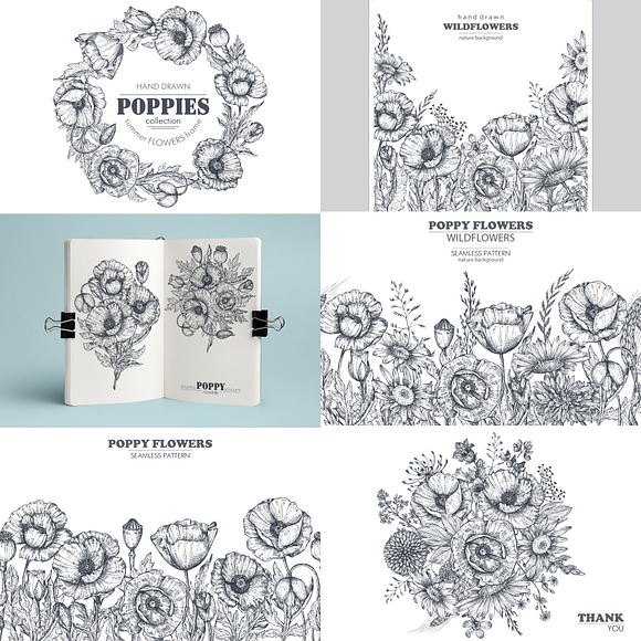 Large bundle of vector flowers in Illustrations - product preview 26