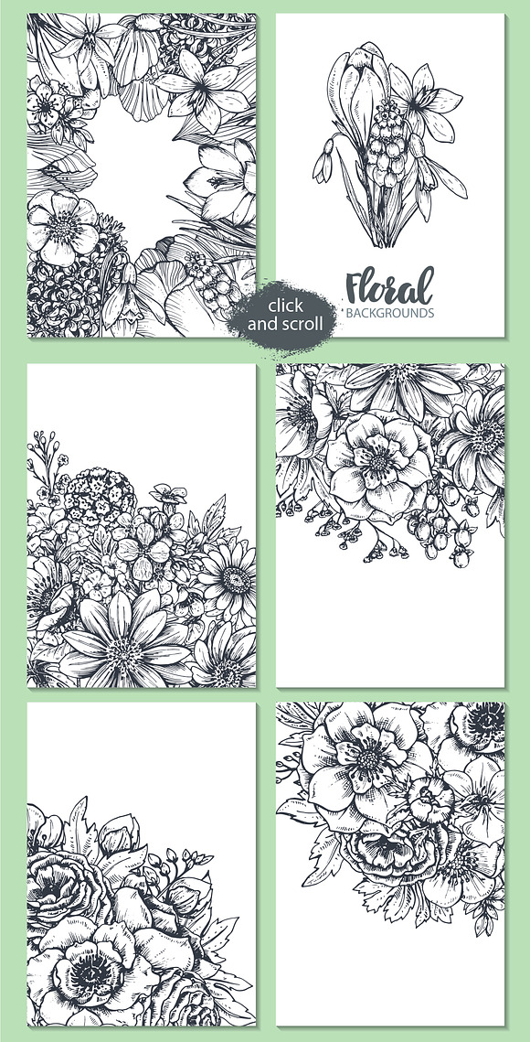 Large bundle of vector flowers in Illustrations - product preview 32