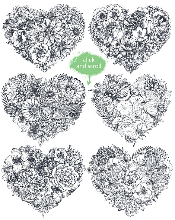 Large bundle of vector flowers in Illustrations - product preview 35