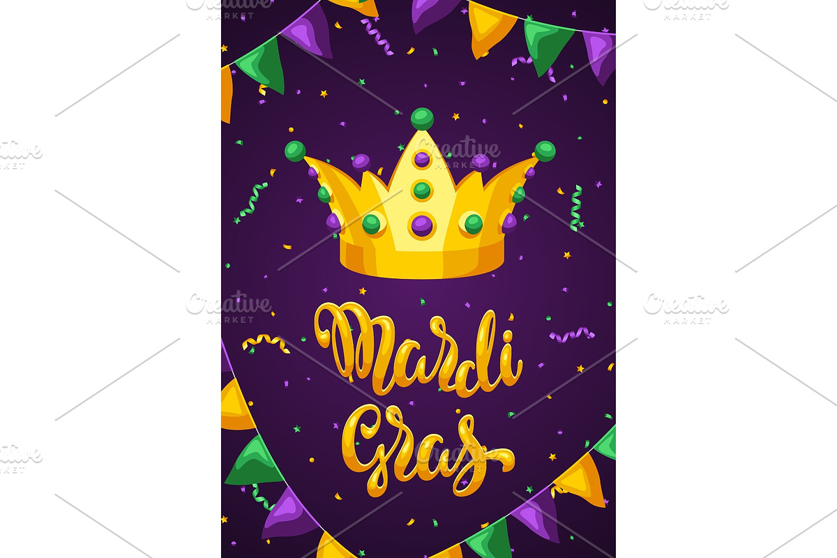 Mardi Gras party greeting or in Illustrations - product preview 8