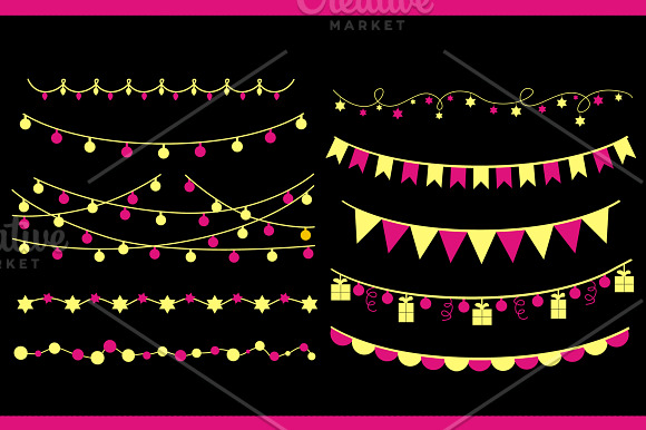 Christmas Light & Decoration strings in Christmas Icons - product preview 3