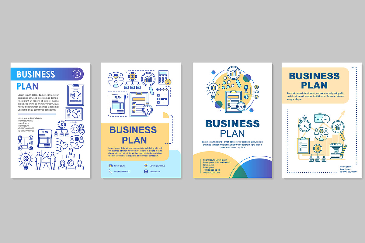Business plan brochure template in Brochure Templates - product preview 8