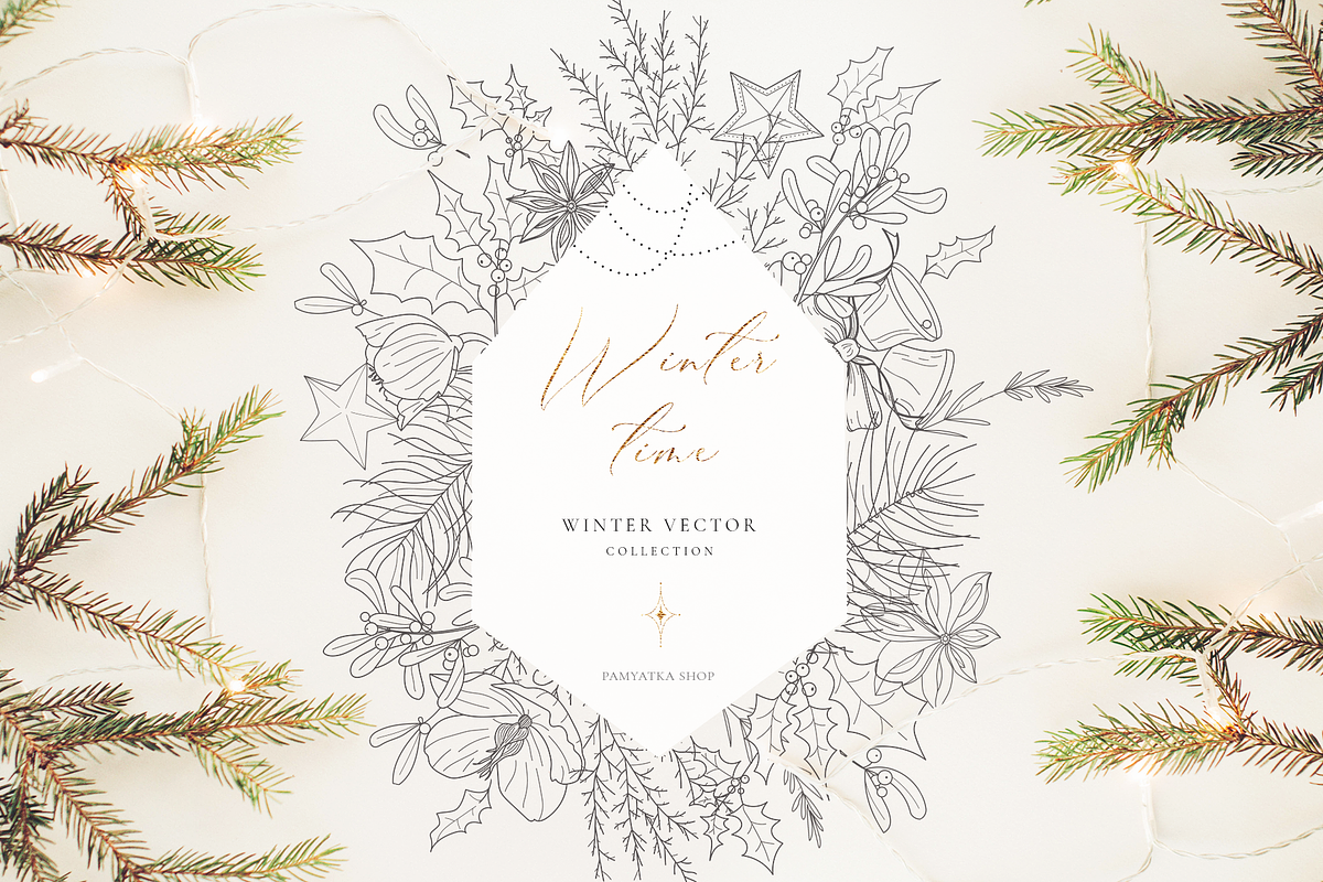 Winter time. Christmas vector set in Illustrations - product preview 8