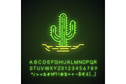 Saguaro cactus in ground icon