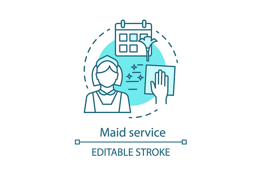 Maid service concept icon in Icons - product preview 8