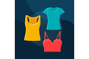 Blouses flat concept vector icon
