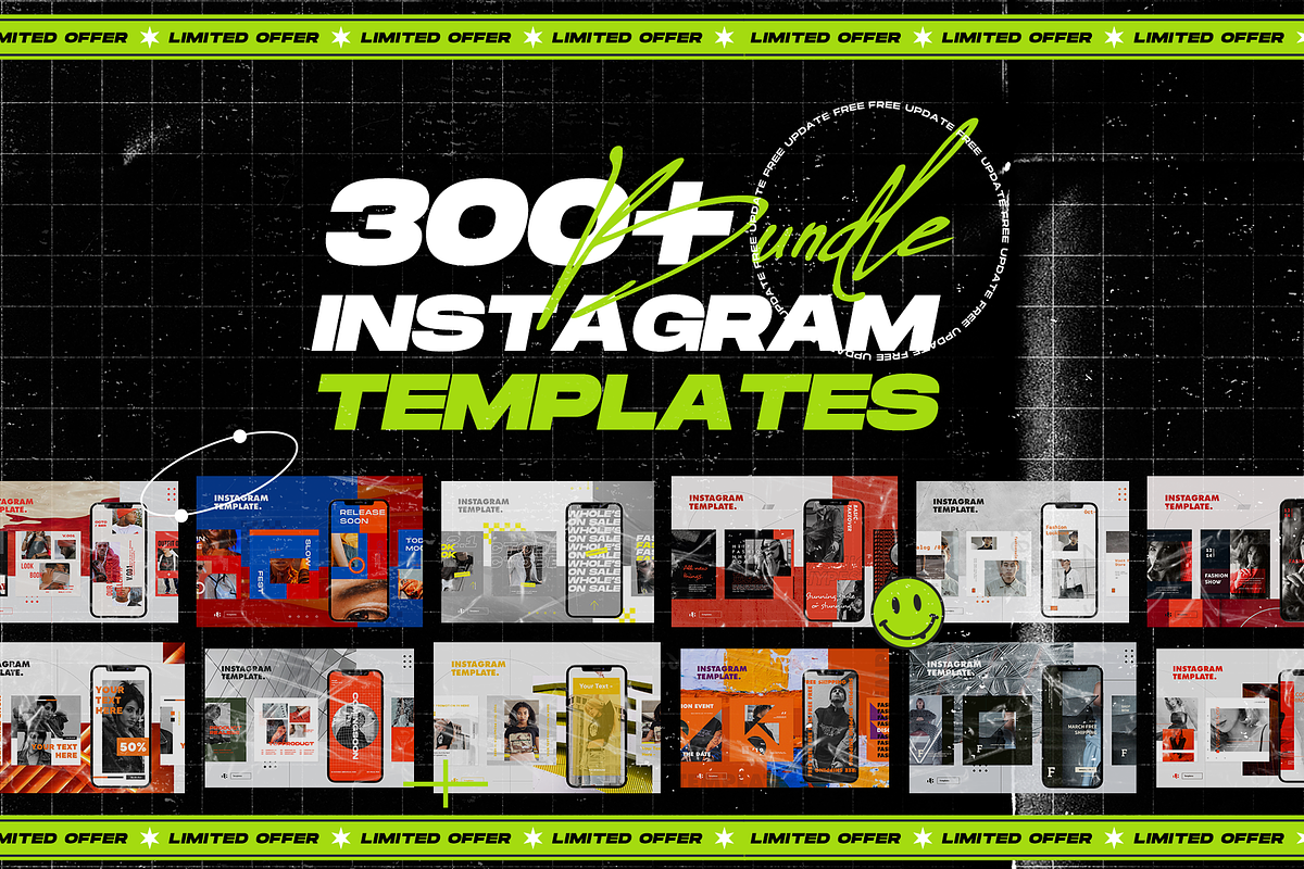 BIG BUNDLE INSTAGRAM TEMPLATES in Instagram Templates - product preview 8