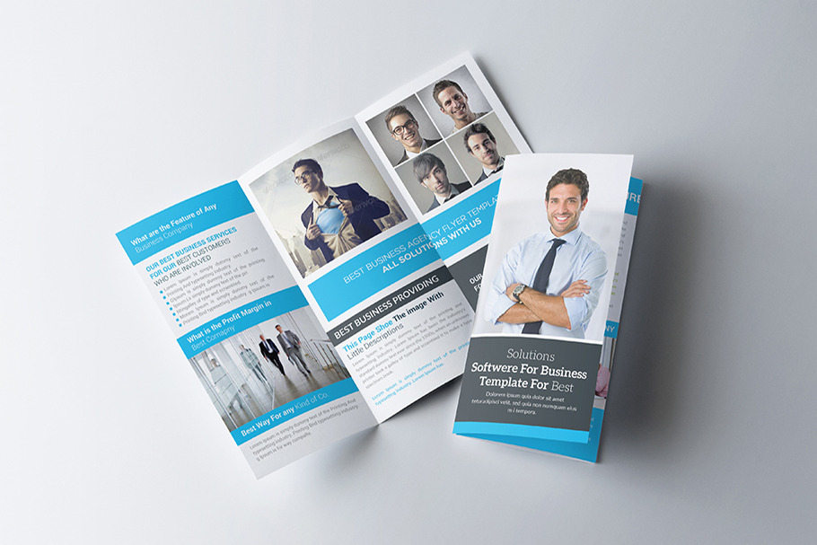 Business Tri-Fold Brochure Report A4