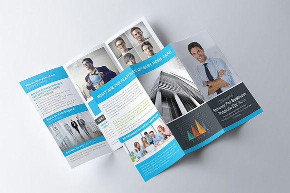 Business Tri-Fold Brochure Report A4 in Brochure Templates - product preview 1