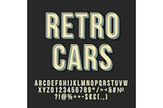 Retro cars 3d vector lettering